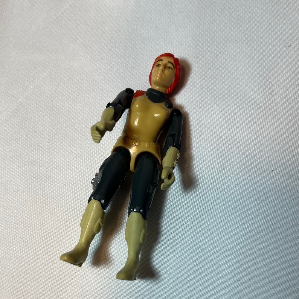 Action Figure with Red Hair and Black Suit G.I. Joe Scarlett 1982